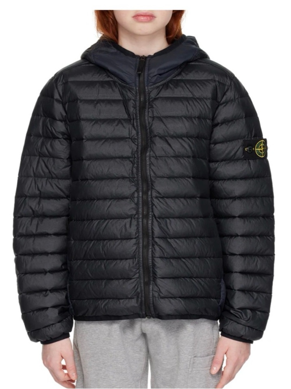 Stone Island Junior Compass-Motif Zipped Padded Jacket 12Y / Navy EXCELLENT COND